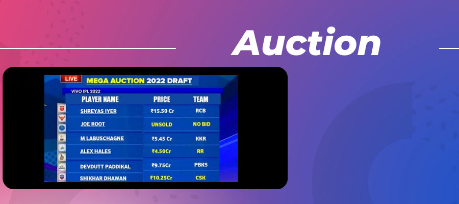 Mega Auction of Players IPL